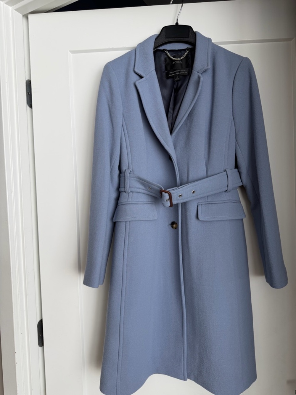 J. Crew Powder Blue Belted Icon Trench Coat